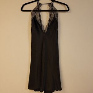VICTORIA'S SECRET! Sexy Black lace and satin Slip dress Size M